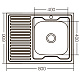 Кухонна мийка накладна ZerixZ8060R-06-160E (Satin) (ZX1617)